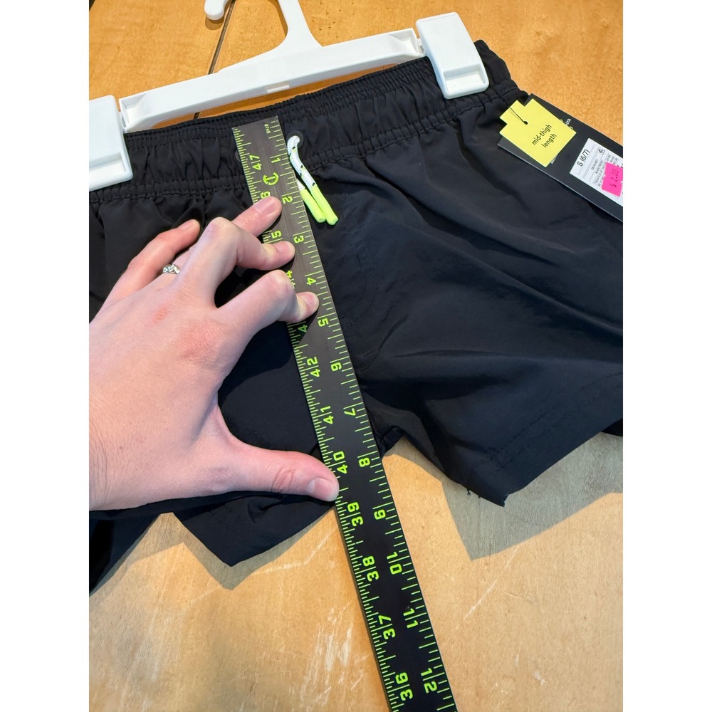 Art Class Boys Black Swim Trunks UPF 50+ Mid-Thigh‎ Shorts Size S 6/7 NWT - Picture 10 of 13